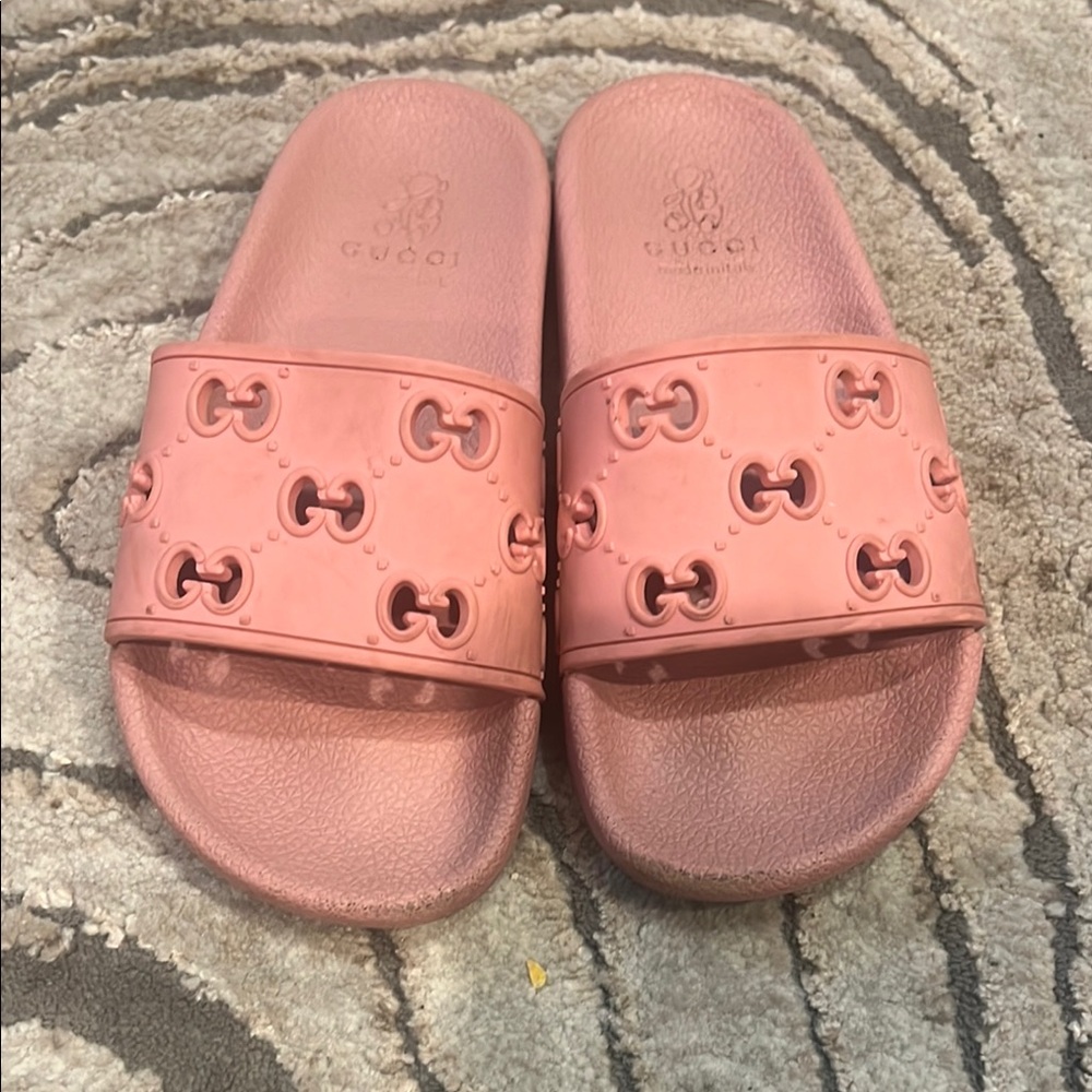 Gucci Pink Slide Sandals